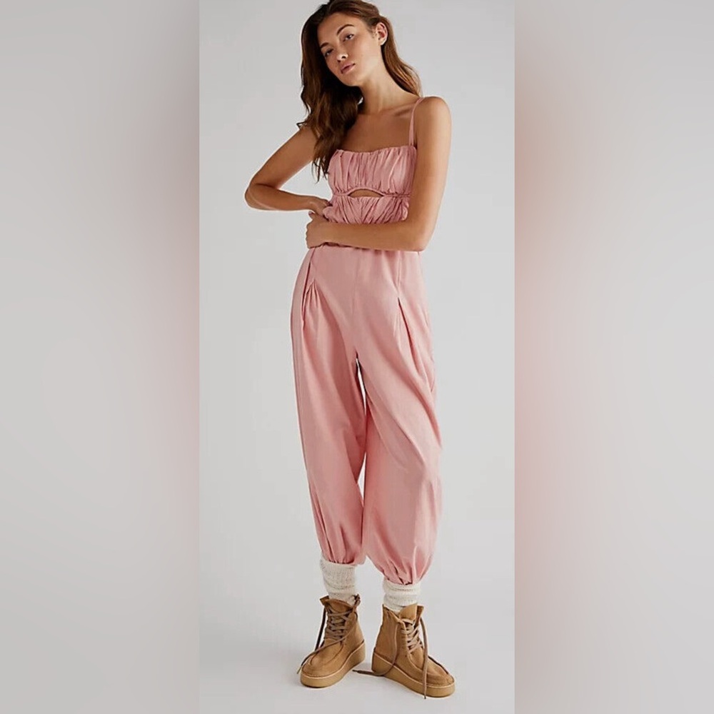 Free People Pink Jumpsuit